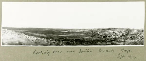 Uitzicht over onze positie richting Gaza, september 1917